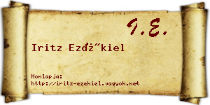 Iritz Ezékiel névjegykártya